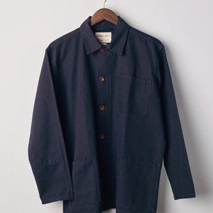 Uskees Men's Buttoned Overshirt #3001 Medium, Navy